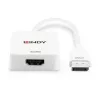 Conversor Lindy HDMI 18G para DisplayPort 1.2, 0,095 m, HDMI Type-A (standard), DisplayPort, conector fêmea, conector macho, reto