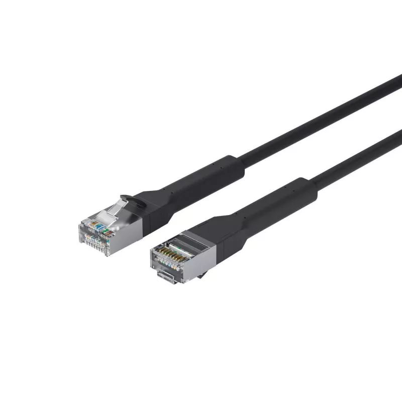 Cabo de rede Lanview LV-6AFTP-FLEX-ANG-015B-S — ficha angular, flexível, 1,5 m