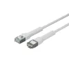 Cabo de rede Lanview LV-6AFTP-FLEX-ANG-005W-S — blindado FTP, flexível, ficha angular, 0,05 m, branco