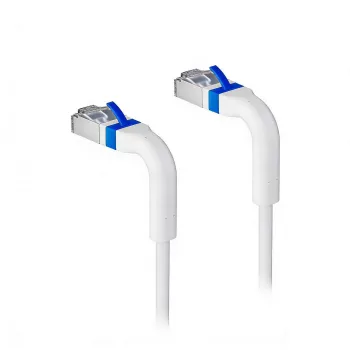 Cabo de rede Lanview LV-6AFTP-FLEX-ANG-02W-S – FTP Cat6A, flexível, ficha angular, 2 m, branco