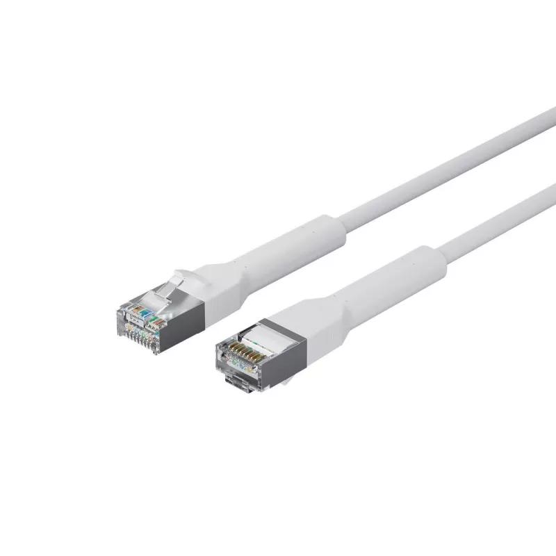 Cabo de rede Lanview LV-6AFTP-FLEX-ANG-02W-S – FTP Cat6A, flexível, ficha angular, 2 m, branco