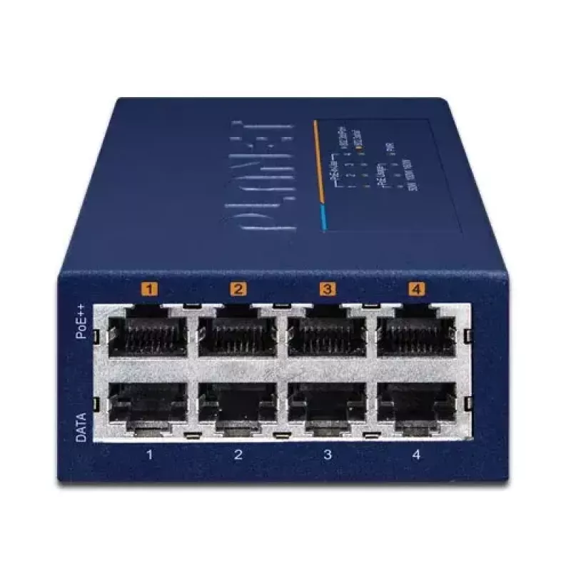 PLANET UPOE-400 hub injetor PoE 802.3bt Multi-Gigabit de 4 portas