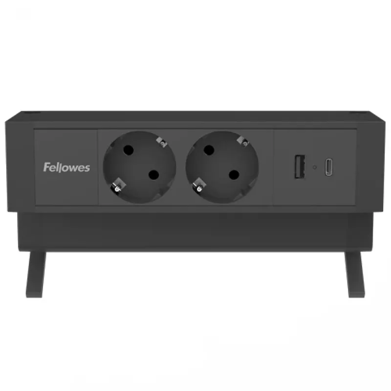 Extensão de alimentação Fellowes 100137182 2 m 2 tomada(s) AC interior preto