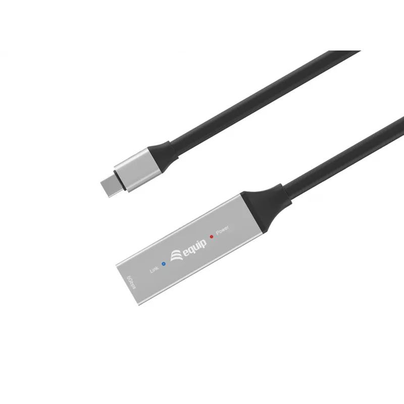 Cabo de extensão ativo USB-C para USB-C EQUIP 5 m, USB 3.2 Gen 1 (5 Gbit/s), contactos niquelados, preto
