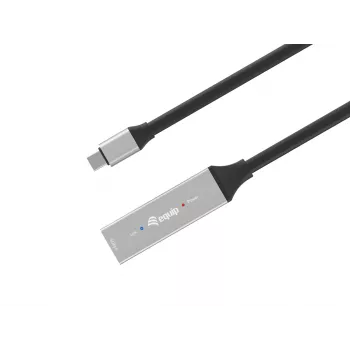 Cabo de extensão ativo USB-C para USB-C EQUIP 10 m, USB 3.2 Gen 1 (5 Gbit/s), preto