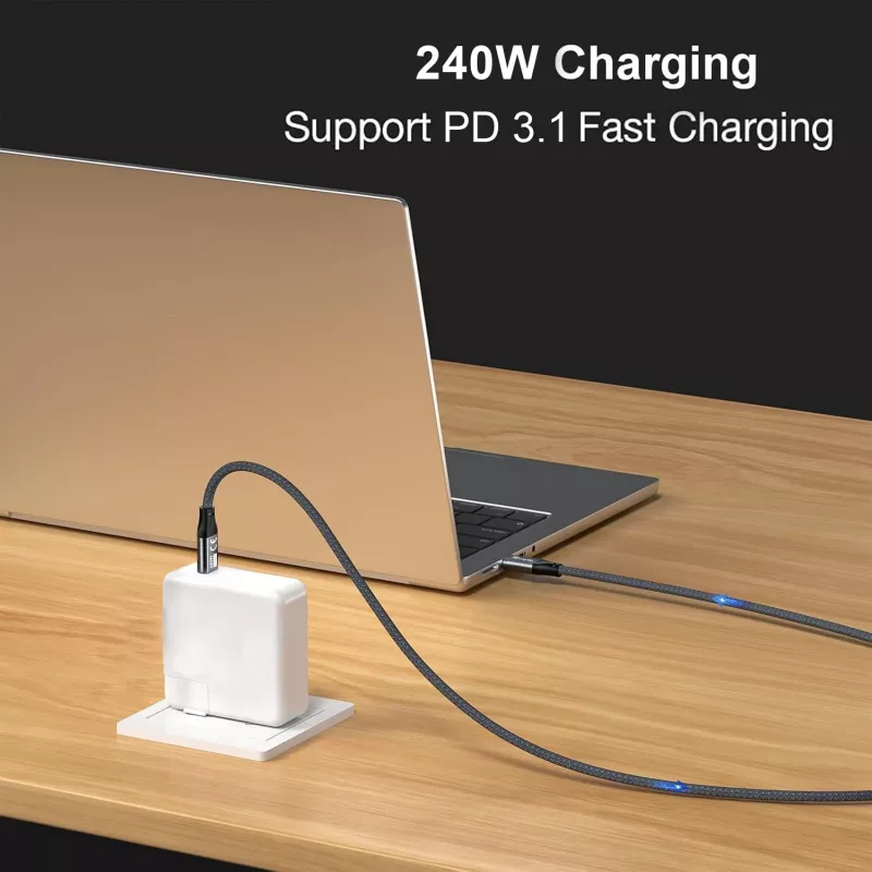 Cabo USB-C para USB-C EQUIP 2,0 m — USB 3.2 Gen 2x2, 20 Gbps, PD 240W, 4K/60Hz, preto