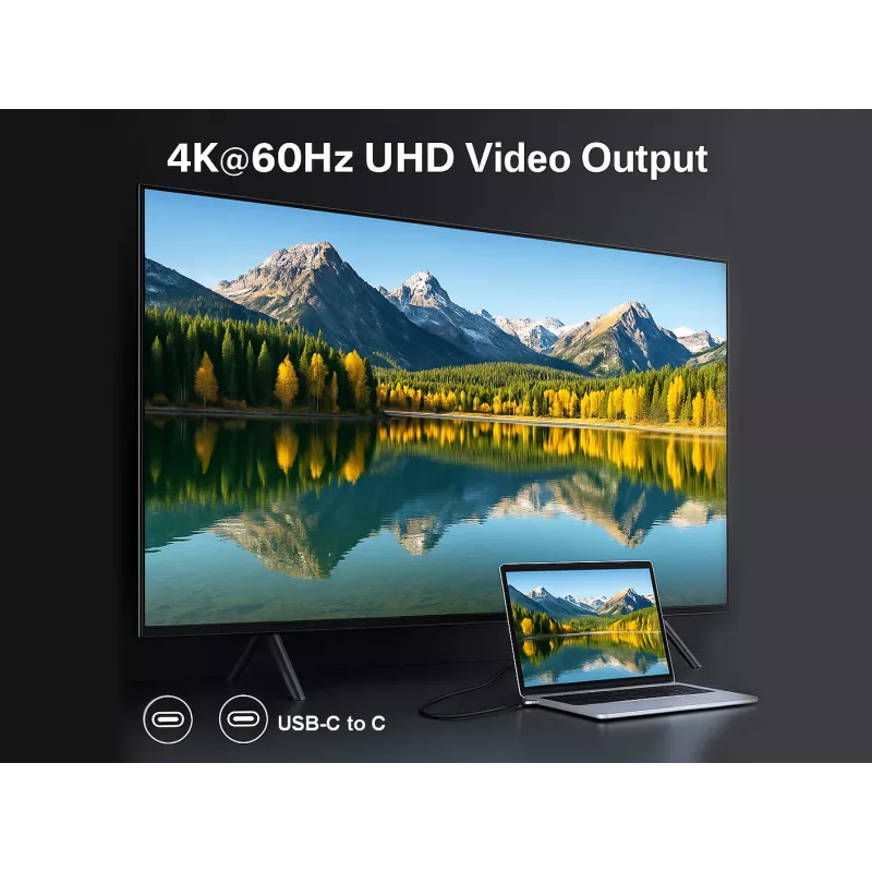 Cabo USB-C para USB-C EQUIP 2,0 m — USB 3.2 Gen 2x2, 20 Gbps, PD 240W, 4K/60Hz, preto