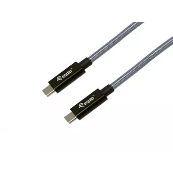 Cabo USB-C para USB-C EQUIP 3,0 m — USB 3.2 Gen 2x2, 20 Gbit/s, PD 240 W, 4K@60 Hz, preto