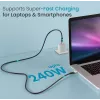 Cabo USB-C para USB-C EQUIP 3,0 m — USB 3.2 Gen 2x2, 20 Gbit/s, PD 240 W, 4K@60 Hz, preto