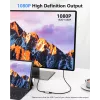 Adaptador USB para HDMI EQUIP 133498 (ficha USB-C e USB-A para HDMI, 1080p, caixa em alumínio, cinzento)