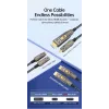 Cabo ótico ativo HDMI 2.1 EQUIP, fichas Type-D e A removíveis, 20 m, 48 Gbit/s, 8K/60 Hz