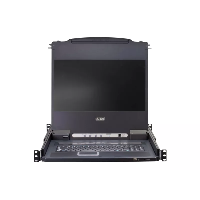 ATEN CL5708N Consola de rack 48,3 cm (19 polegadas) 1280 x 1024 píxeis Metal, plástico preto 1U