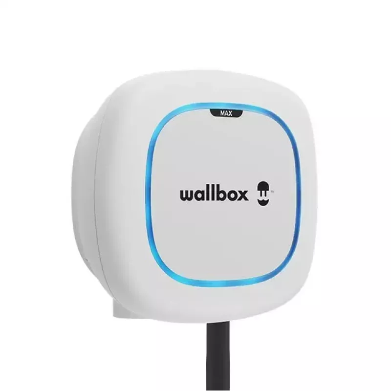 Wallbox Pulsar Max Wallbox 22 kW, Wi‑Fi & Bluetooth, cabo de 5 m, IP54, IK10, Branco