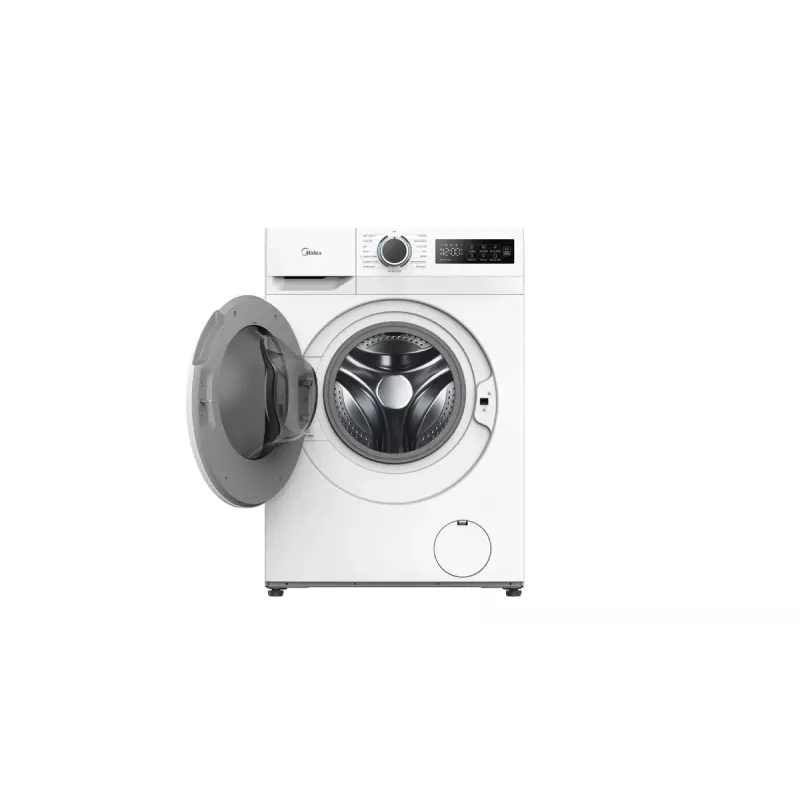 Máquina de lavar roupa de carga frontal Midea MF110W80BA10/W-HR — 8 kg, 1400 rpm, classe energética A, visor LED, função vapor, 60×48 cm