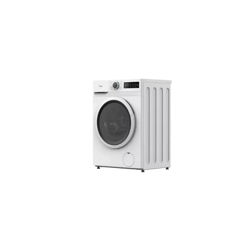 Máquina de lavar roupa de carga frontal Midea MF110W80BA10/W-HR — 8 kg, 1400 rpm, classe energética A, visor LED, função vapor, 60×48 cm