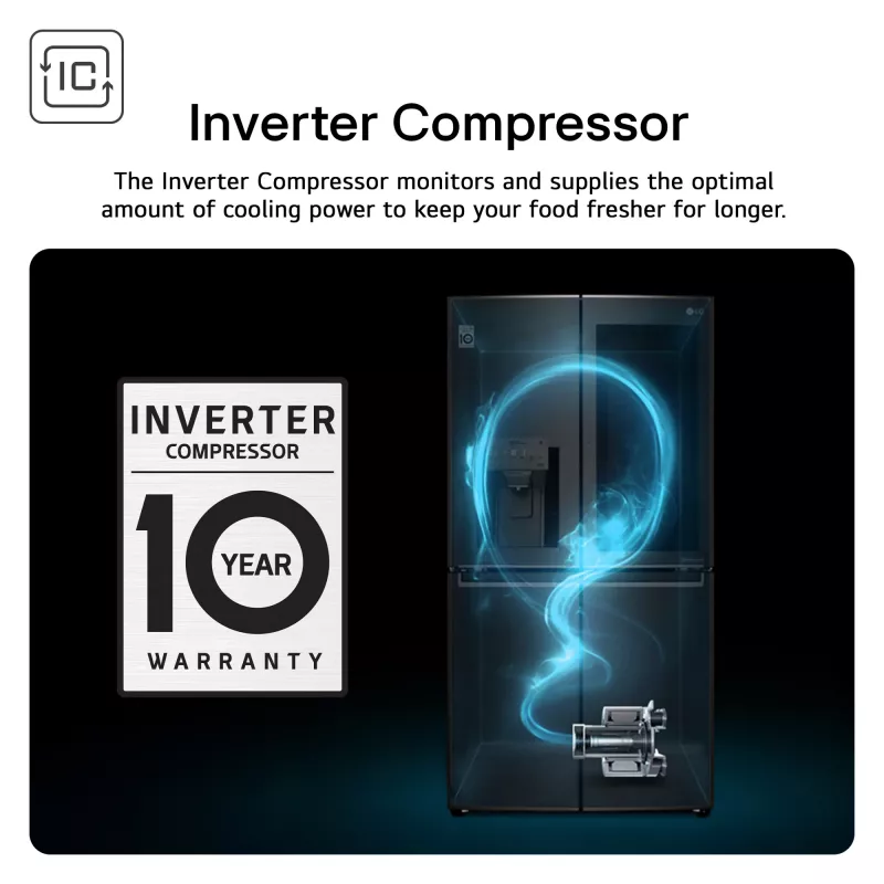 Combinado frigorífico-congelador LG GBBSJ10EEP de instalação livre 333 L preto