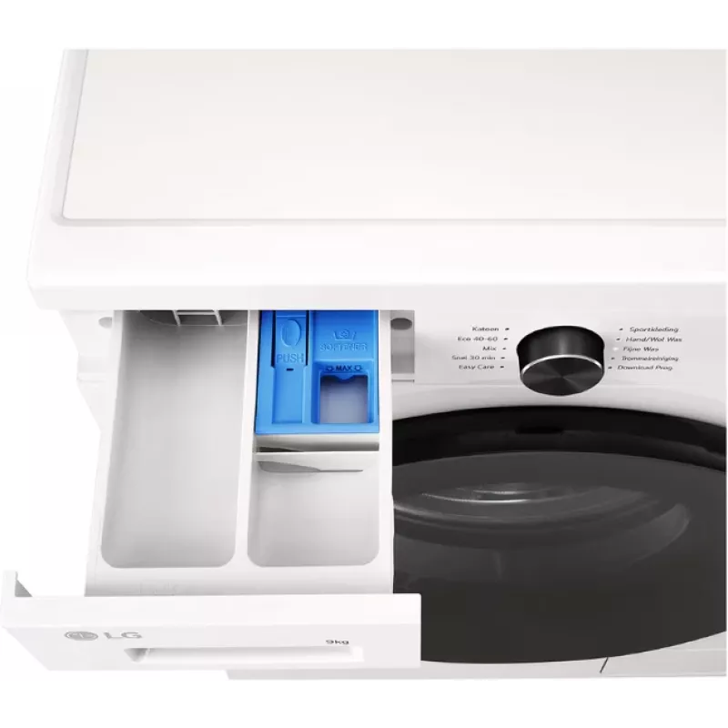Máquina de lavar de carga frontal LG F4X1009NWB — 9 kg, 1310 rpm, Classe A, branca