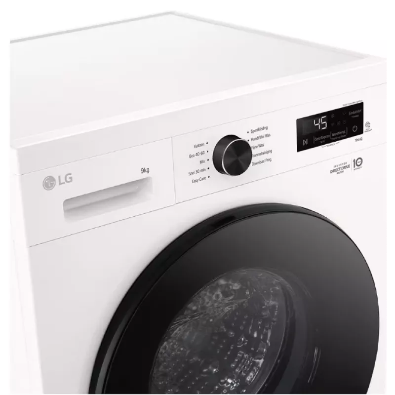 Máquina de lavar de carga frontal LG F4X1009NWB — 9 kg, 1310 rpm, Classe A, branca