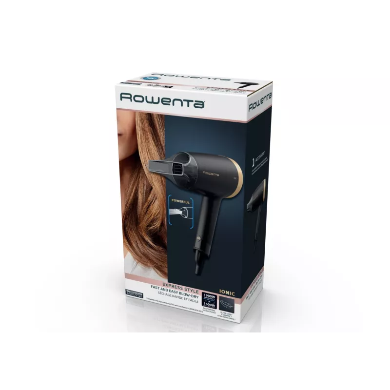Secador de cabelo Rowenta Express Style CV1810 1600 W Preto, Prateado