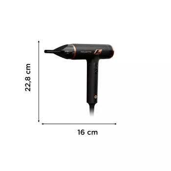 Secador de cabelo ROWENTA HY8310, 1700 W, iónico, 3 níveis de calor, 3 velocidades, nível frio — Preto