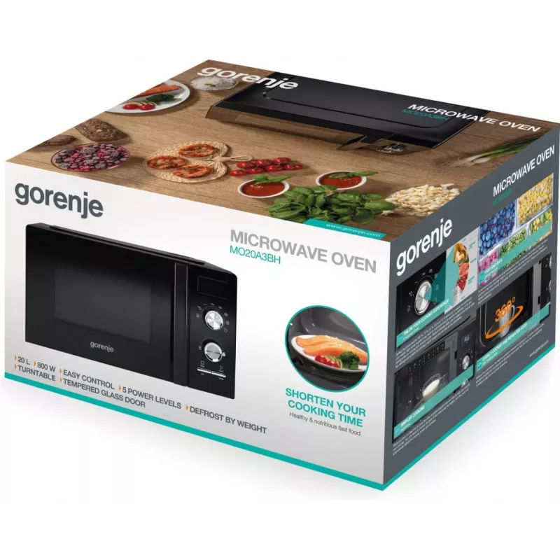 Micro-ondas combinado Gorenje MO20A3BH Preto de bancada 20 L 800 W