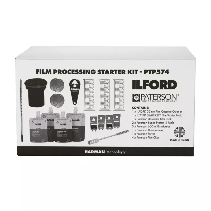 Ilford kit inicial de película com tanque Paterson (PTP574)