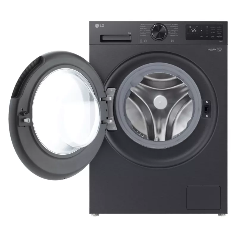 Máquina de lavar roupa LG F2X50S9TBB de carregamento frontal 9 kg 1170 rpm preta