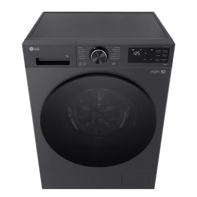 Máquina de lavar roupa LG F2X50S9TBB de carregamento frontal 9 kg 1170 rpm preta