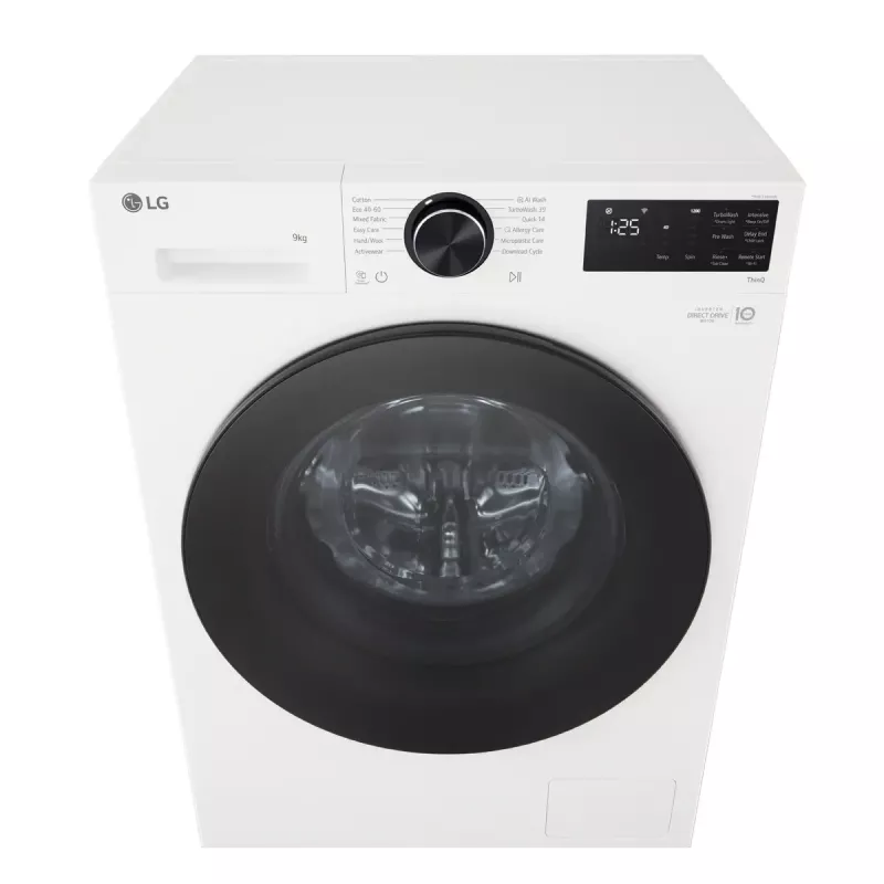 Máquina de lavar e secar roupa LG F2X50S9TWB, carregamento frontal, 9 kg, 1170 rpm, classe A, 600×535×850 mm, branca