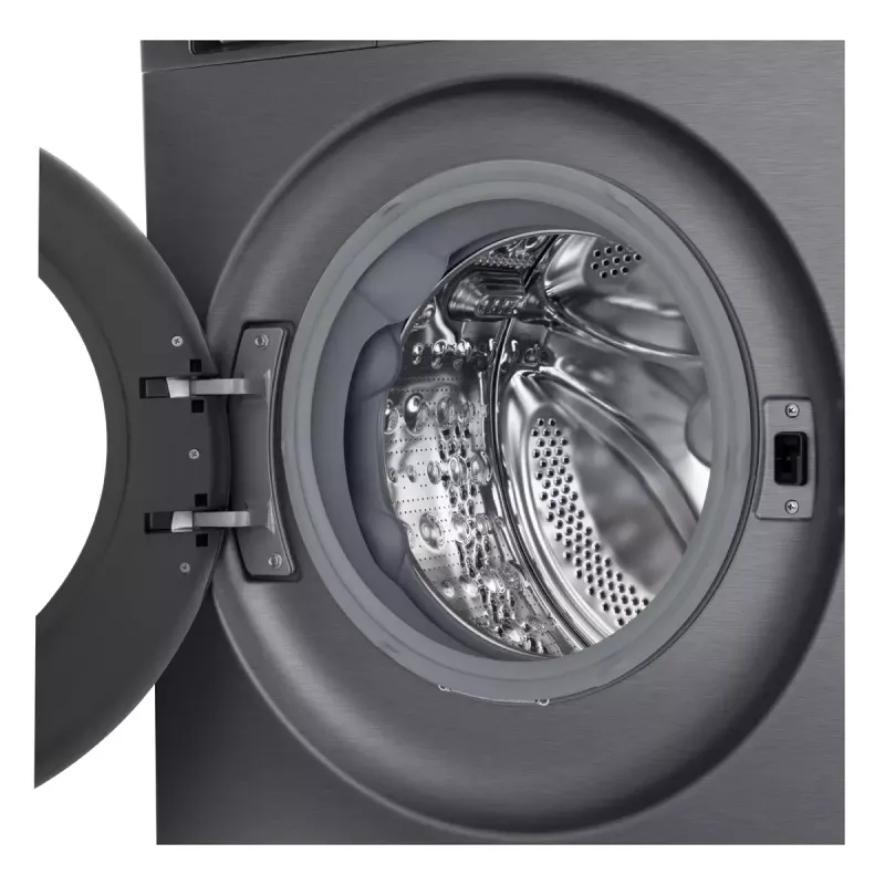 LG F4X5011TBB, A, carregamento frontal, capacidade de lavagem 11 kg, profundidade 56,5 cm, 1400 rpm, máquina de lavar roupa preta de carregamento frontal 1351 rpm