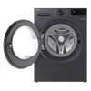 LG F4X5011TBB, A, carregamento frontal, capacidade de lavagem 11 kg, profundidade 56,5 cm, 1400 rpm, máquina de lavar roupa preta de carregamento frontal 1351 rpm