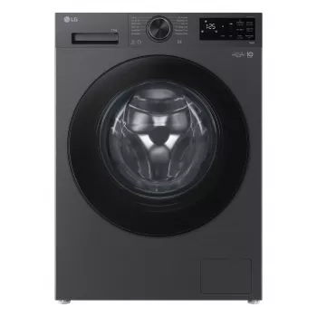 LG F4X5011TBB, A, carregamento frontal, capacidade de lavagem 11 kg, profundidade 56,5 cm, 1400 rpm, máquina de lavar roupa preta de carregamento frontal 1351 rpm