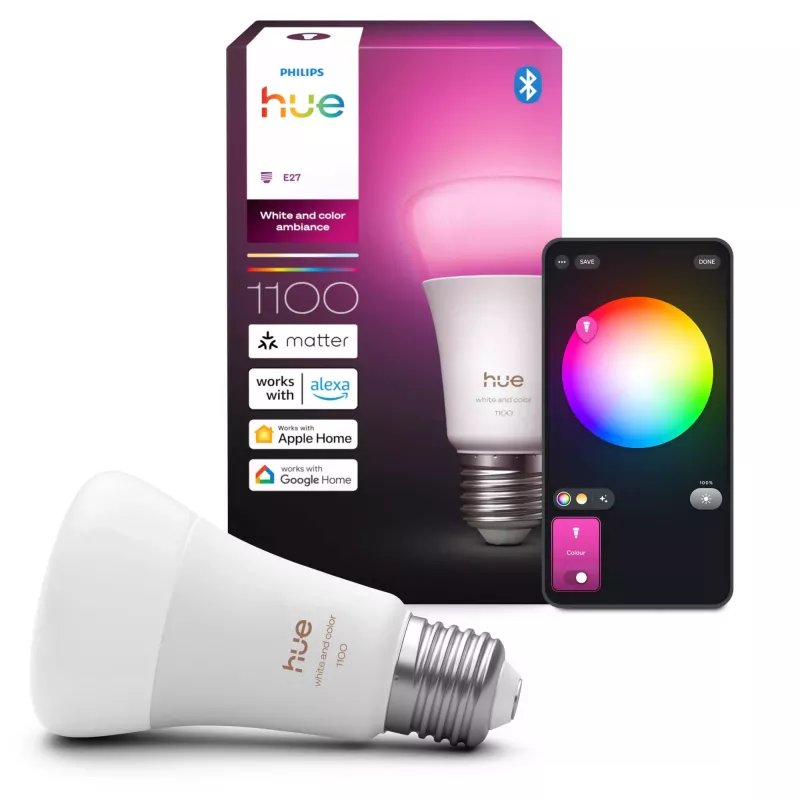 Philips Hue White and Colour Ambience A60 – E27 Lâmpada inteligente – 1100
