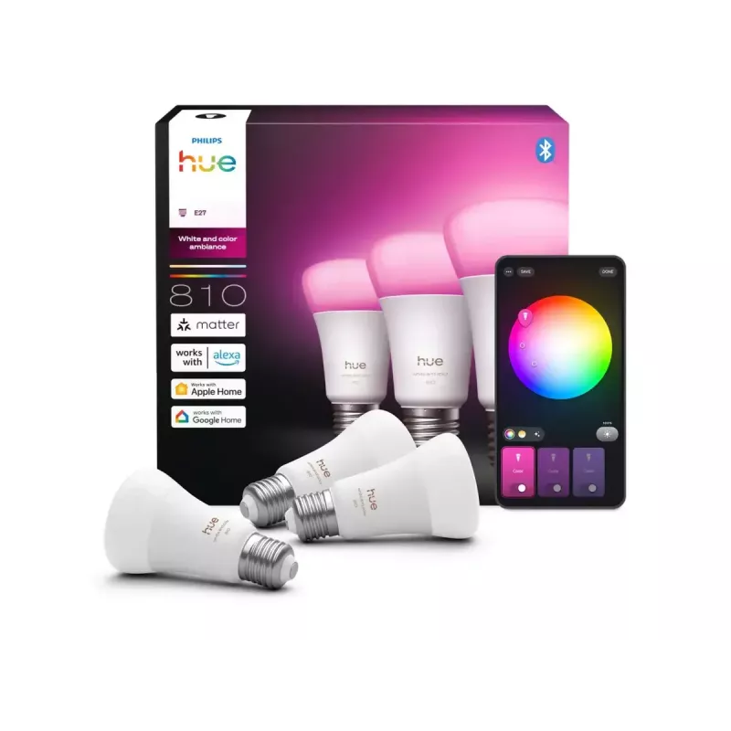 Philips Hue White and colour ambience A60 – E27 lâmpada inteligente – 810