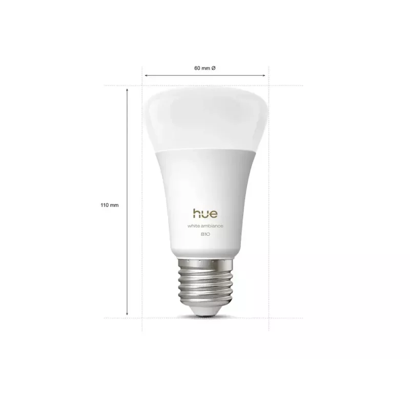 Philips Hue WA 810 A60 3P EU | E27 | 6 W | luz de branco quente a branco frio | Bluetooth, Zigbee