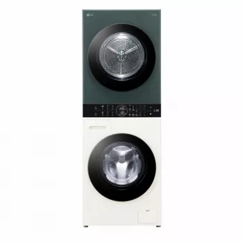 Máquina de lavar e secar roupa LG WT1210EGF de instalação livre carregamento frontal, 22 kg, 1400 rpm, verde/branca