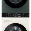 Máquina de lavar e secar roupa LG WT1210EGF de instalação livre carregamento frontal, 22 kg, 1400 rpm, verde/branca