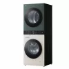 Máquina de lavar e secar roupa LG WT1210EGF de instalação livre carregamento frontal, 22 kg, 1400 rpm, verde/branca