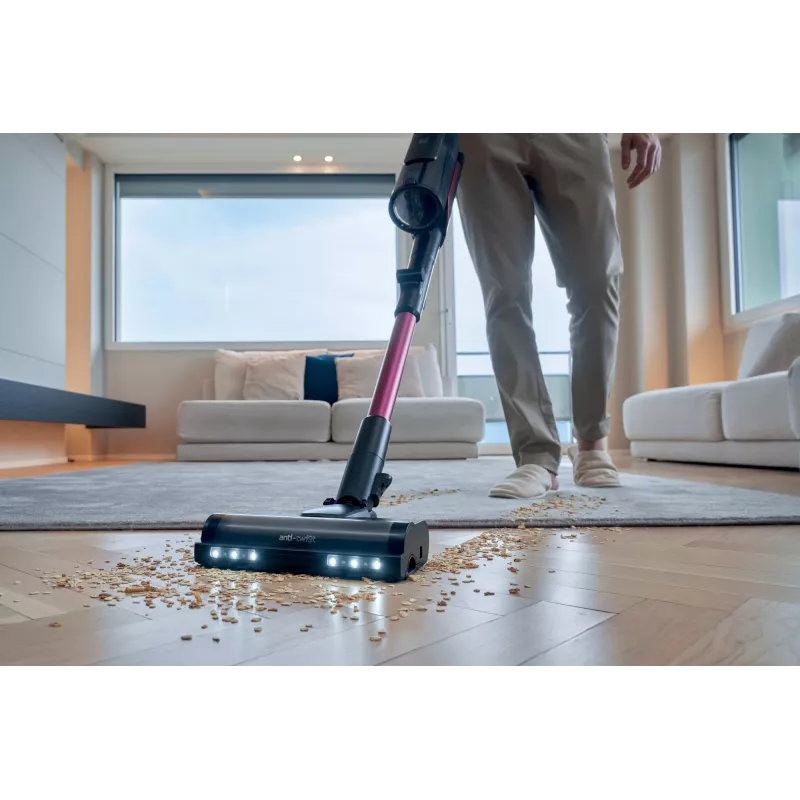 Aspirador vertical Hoover HF610HX 011 a bateria seco EPA sem saco 0,7 L 650 W magenta 4 Ah