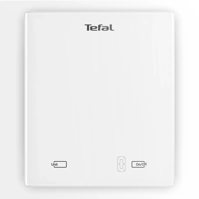 Balança de cozinha eletrónica Tefal Essential BC5504V0 — capacidade 5 kg, precisão 1 g, ecrã LCD, branca