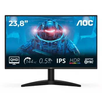 Monitor de computador AOC B3 Q24B36X 60,5 cm (23,8 polegadas) 2560 x 1440 píxeis Quad HD LED preto