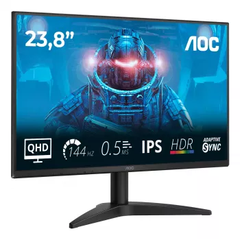 Monitor de computador AOC B3 Q24B36X 60,5 cm (23,8 polegadas) 2560 x 1440 píxeis Quad HD LED preto