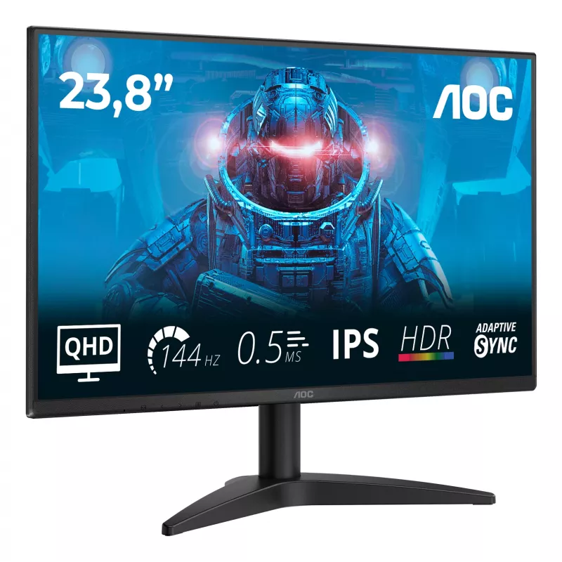 Monitor de computador AOC B3 Q24B36X 60,5 cm (23,8 polegadas) 2560 x 1440 píxeis Quad HD LED preto