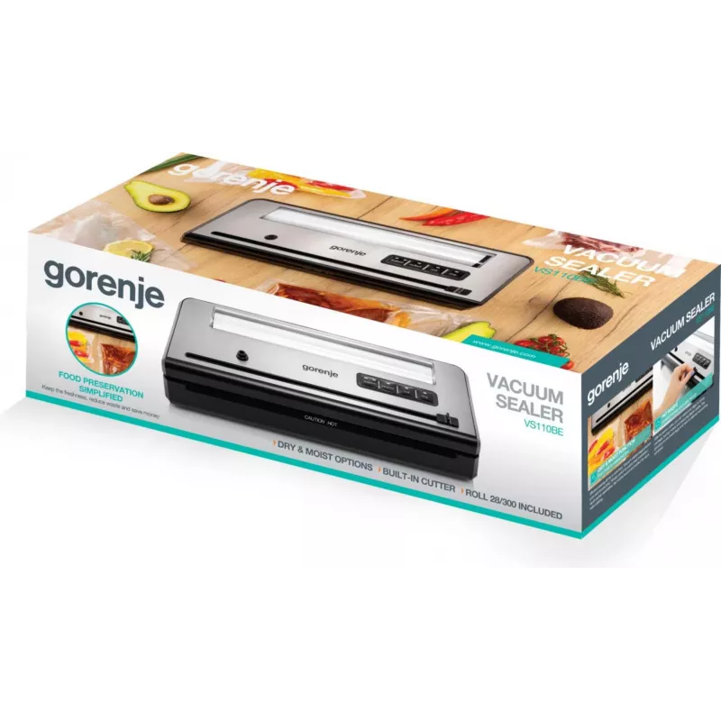 Gorenje VS110BE máquina de vácuo 750 mbar aço inoxidável