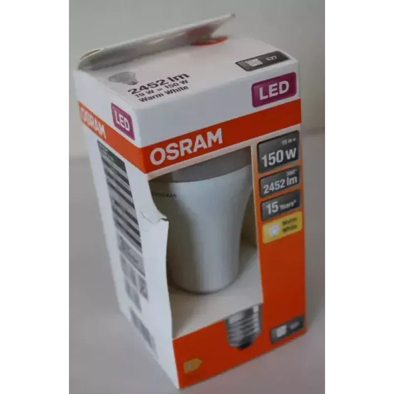 LEDvance Parathom Classic LED E27 19W 827 (branco quente) não regulável — embalagem danificada