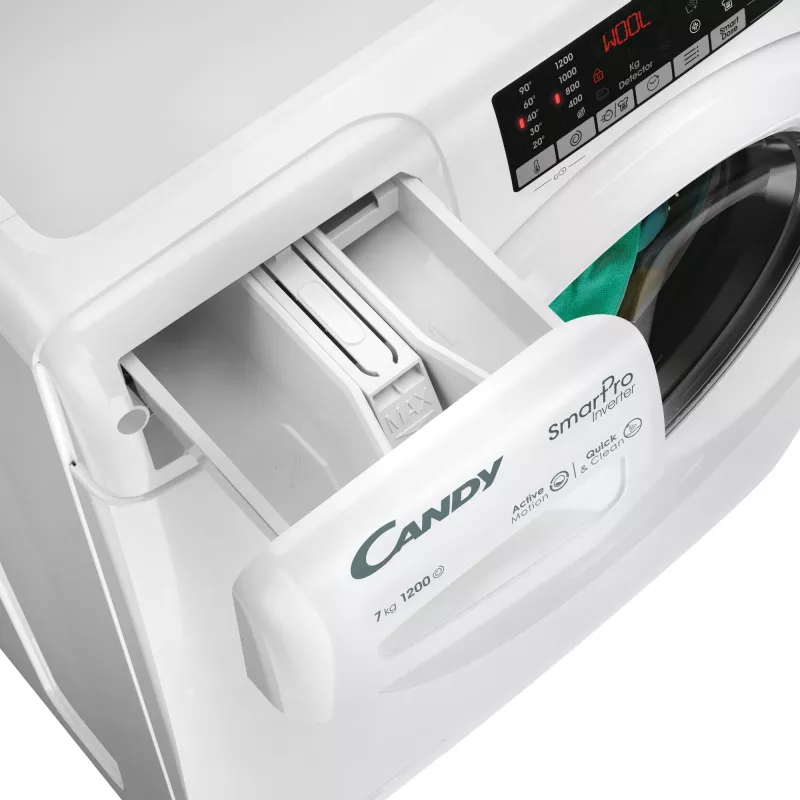 Máquina de lavar Candy Smart Pro Inverter CO4 274TWM6/1-S, carga frontal, 7 kg, 1200 rpm, Branco