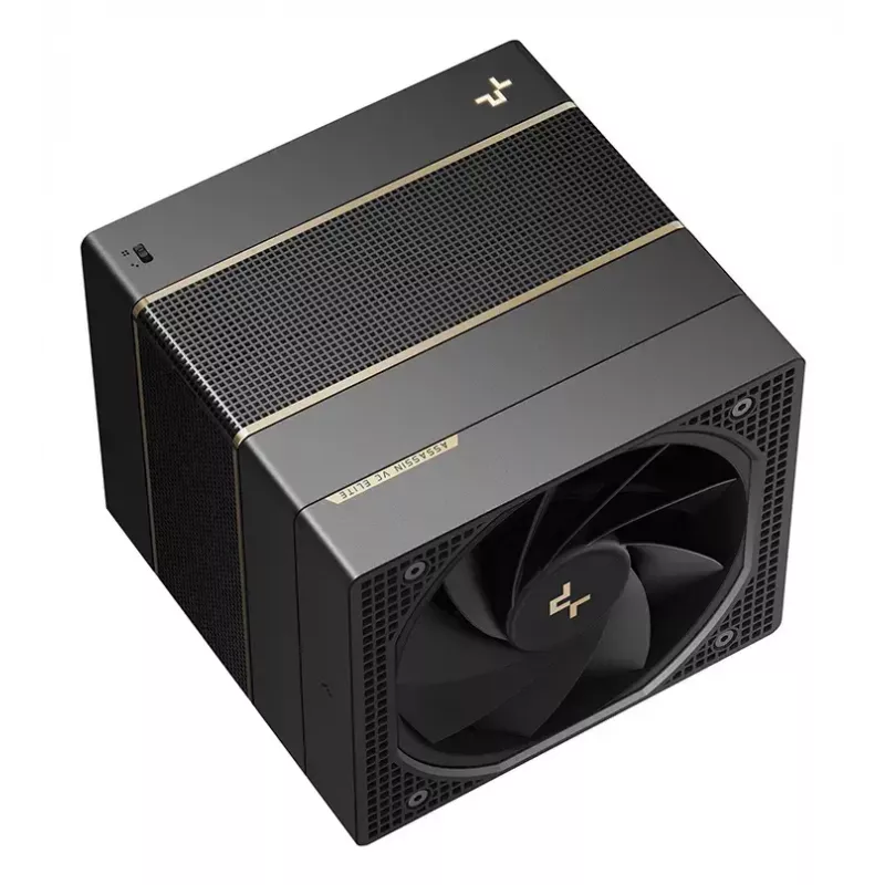 Arrefecedor de CPU a ar DeepCool ASSASSIN VC ELITE, ventoinha de 120/140 mm, FDB, 147×144×164 mm, preto