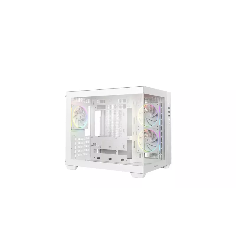 Caixa de PC DeepCool CG330 3F branca — chassis mid-tower ATX, branco