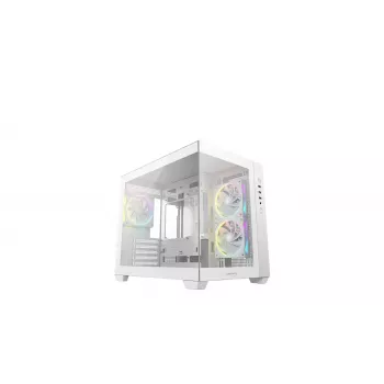 Caixa de PC DeepCool CG330 3F branca — chassis mid-tower ATX, branco