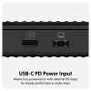 Caixa para SSD Hyper HD2500GL para SSD M.2 PCIe (USB4 Gen4, USB‑C) preta